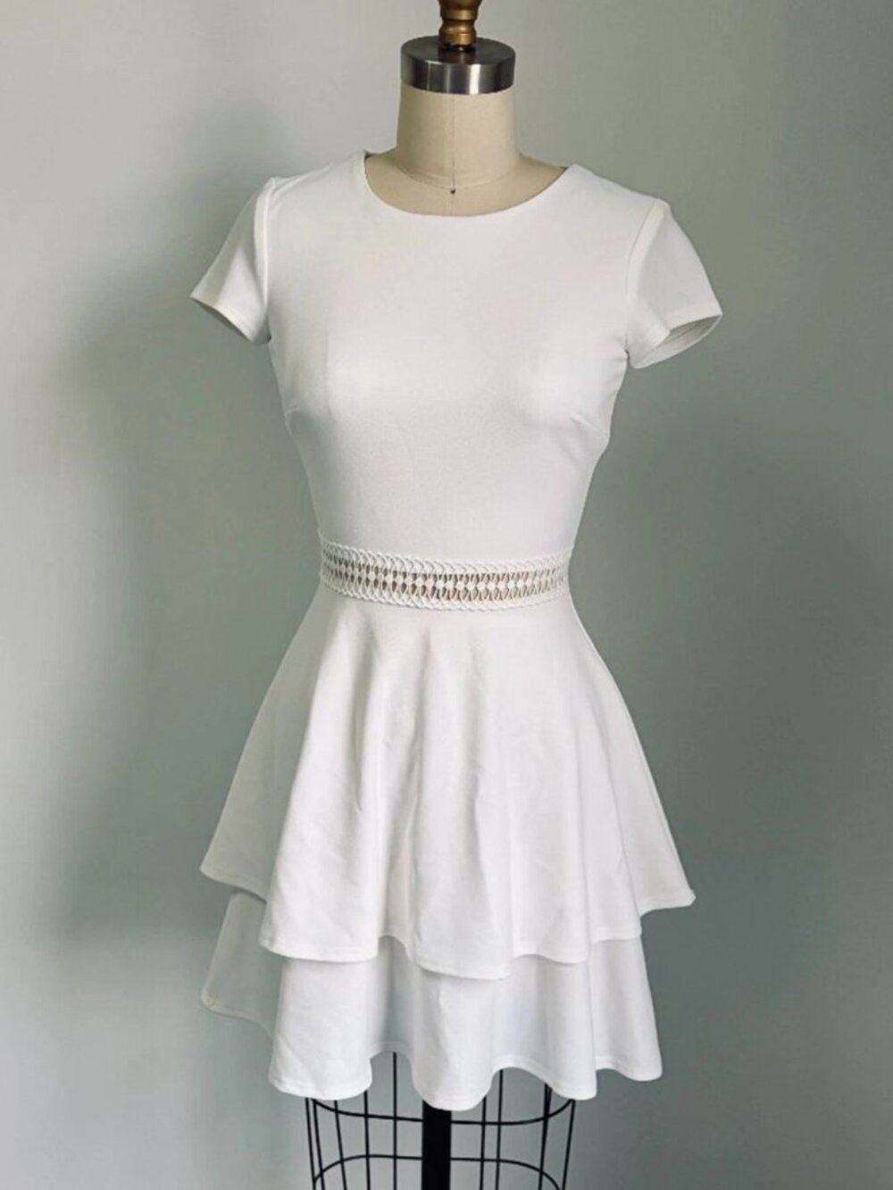 B. Darlin Angelcore RuffleTiered Mini Fit & Flare Dress